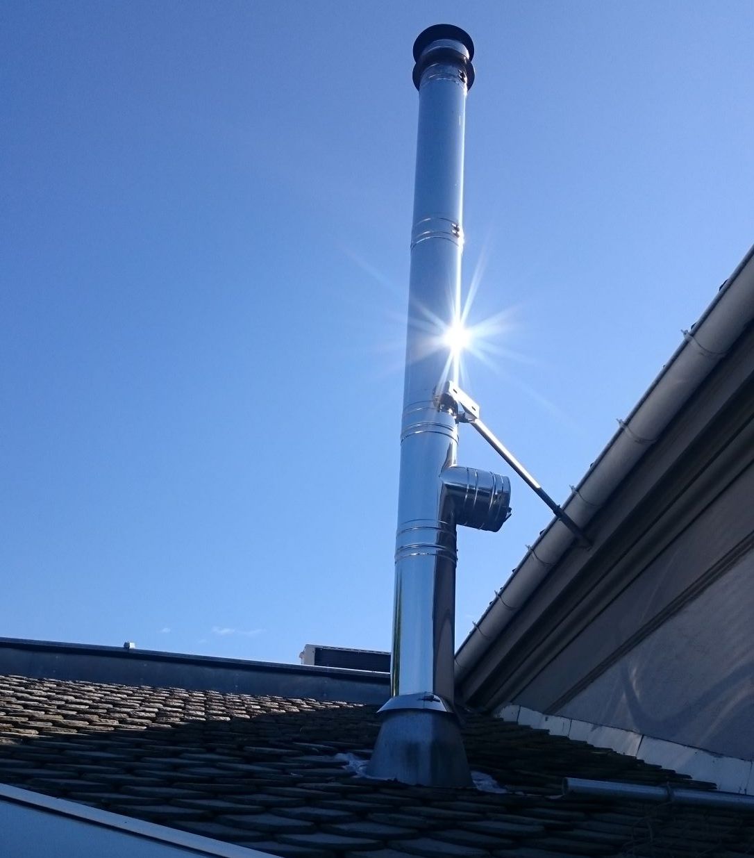 Montering av stålpipe